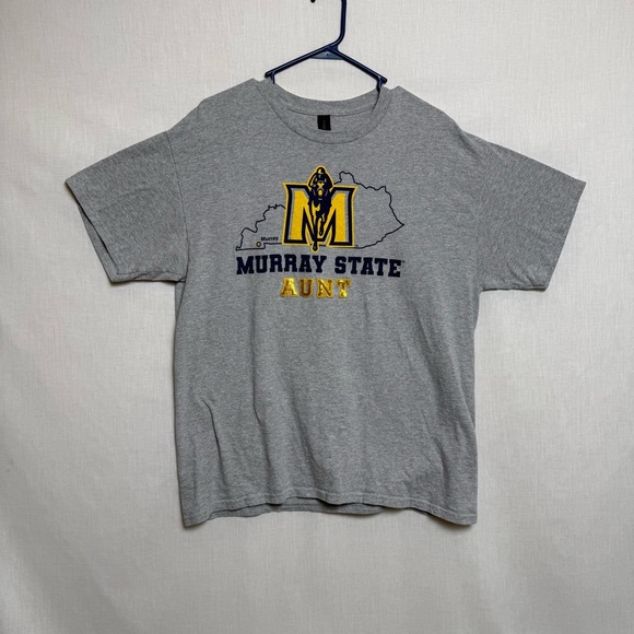 Gildan Tops - Murray State University Aunt Graphic T-Shirt | Gray | Size L